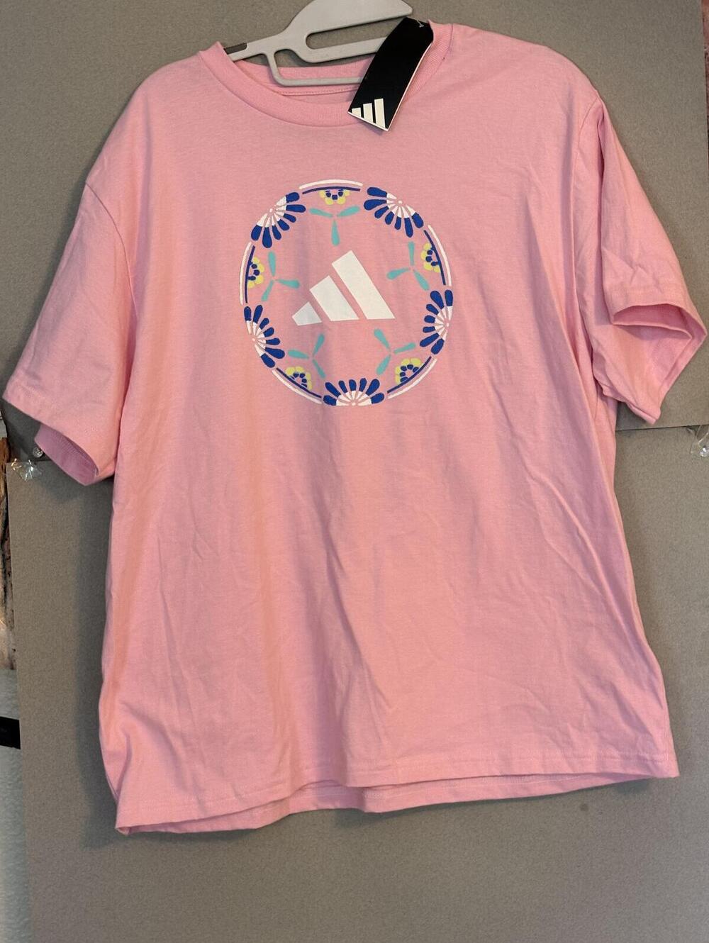 adidas Pink Graphic Logo T-Shirt with Tags - Picture 3 of 15